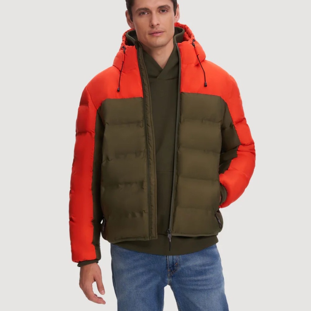 NWT Mens Colorblock puffer by Noize